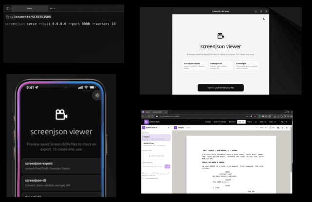 ScreenJSON tools page